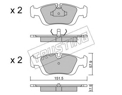 set placute frana,frana disc