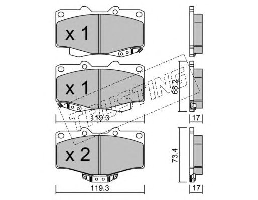 set placute frana,frana disc