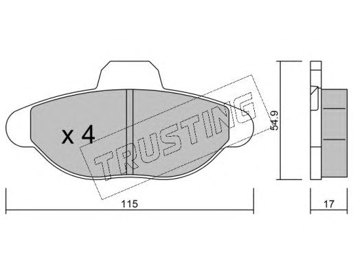 set placute frana,frana disc