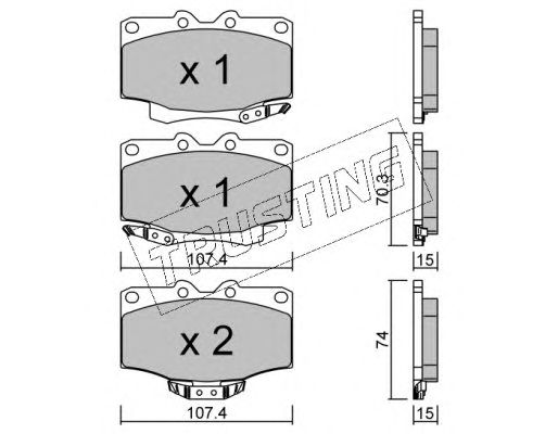 set placute frana,frana disc