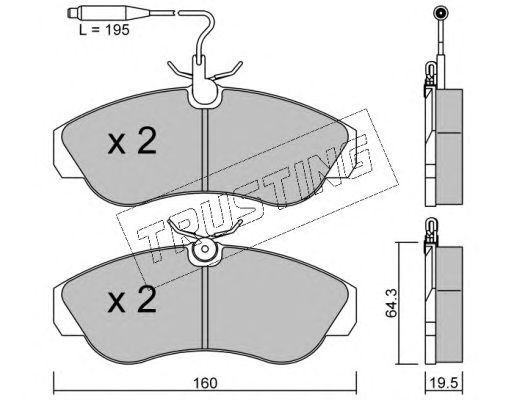 set placute frana,frana disc