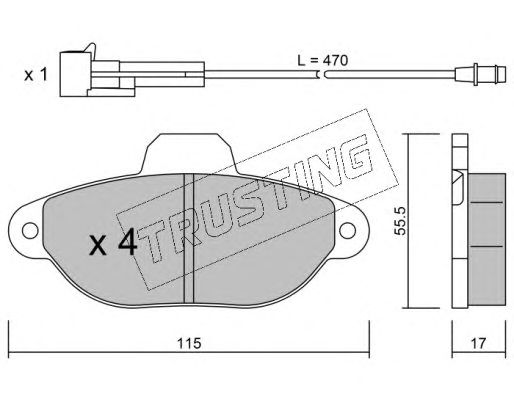 set placute frana,frana disc