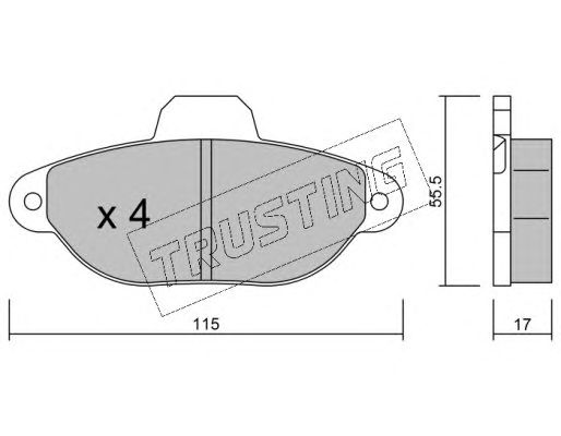 set placute frana,frana disc