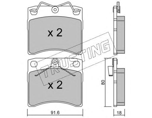 set placute frana,frana disc