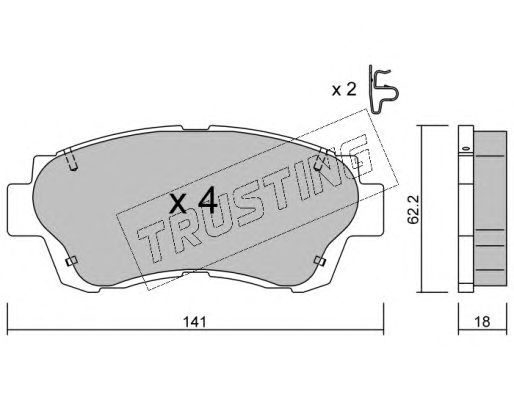 set placute frana,frana disc