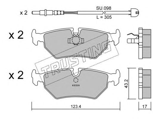 set placute frana,frana disc