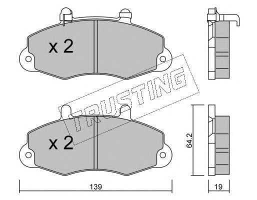 set placute frana,frana disc