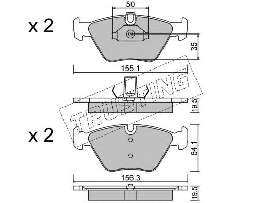 set placute frana,frana disc