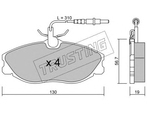 set placute frana,frana disc