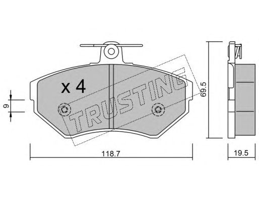 set placute frana,frana disc