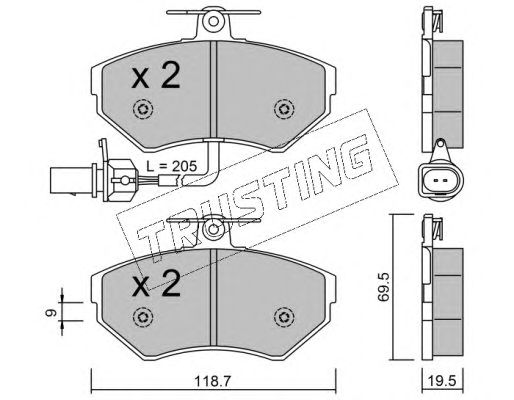 set placute frana,frana disc