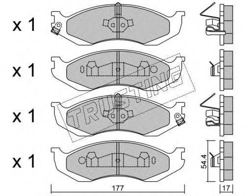 set placute frana,frana disc