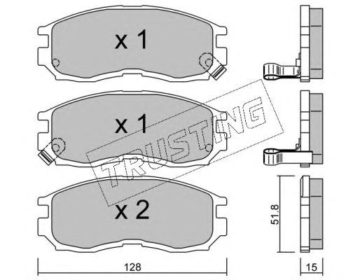 set placute frana,frana disc