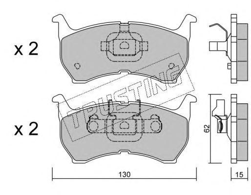 set placute frana,frana disc