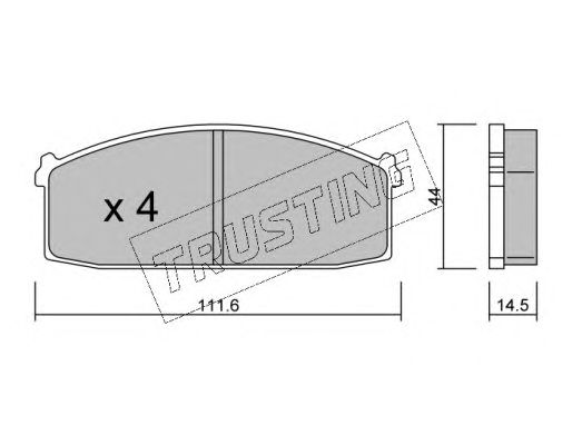 set placute frana,frana disc