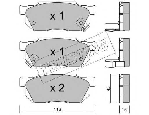 set placute frana,frana disc