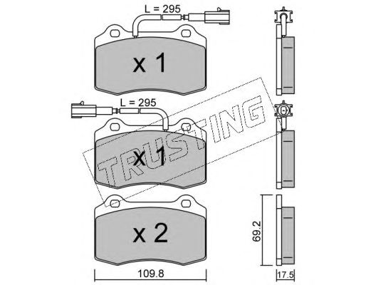 set placute frana,frana disc