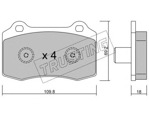 set placute frana,frana disc