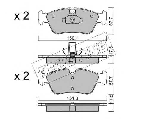 set placute frana,frana disc