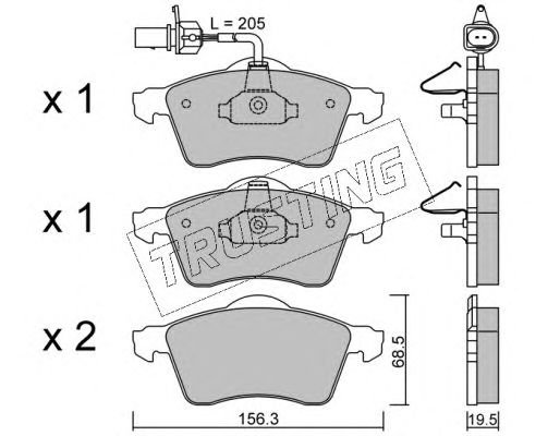 set placute frana,frana disc