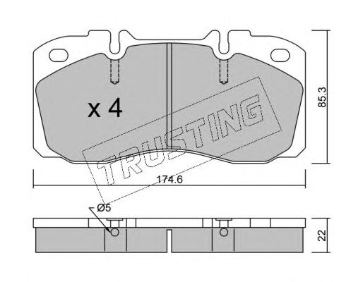 set placute frana,frana disc