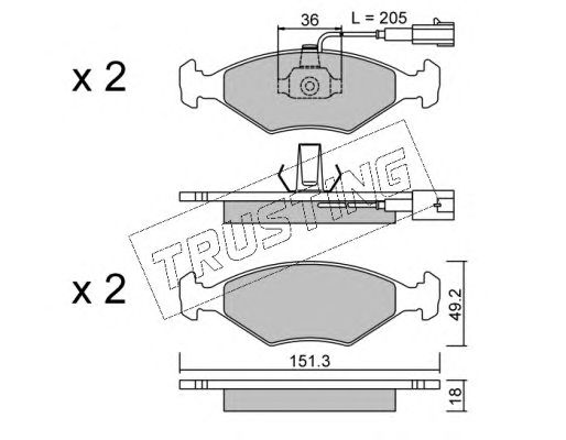 set placute frana,frana disc