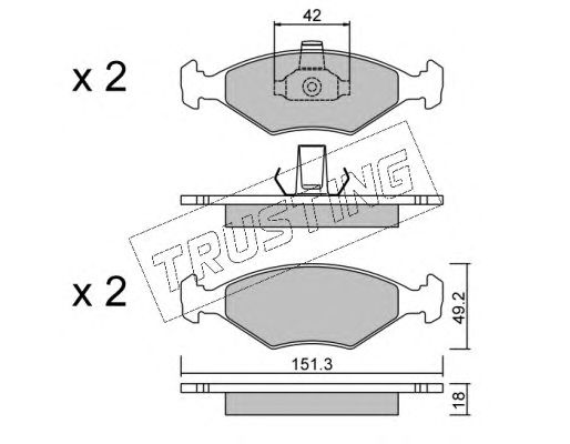 set placute frana,frana disc