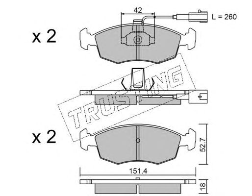 set placute frana,frana disc