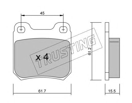 set placute frana,frana disc