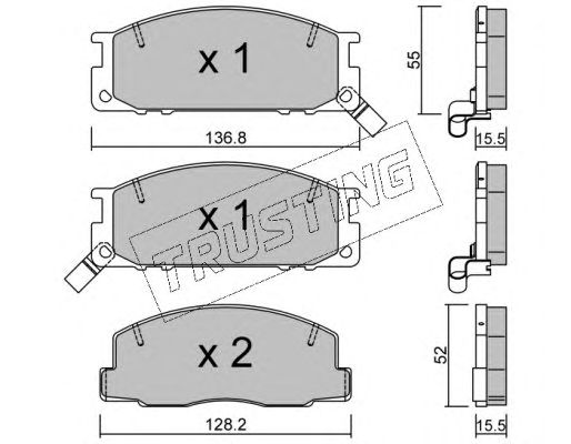 set placute frana,frana disc