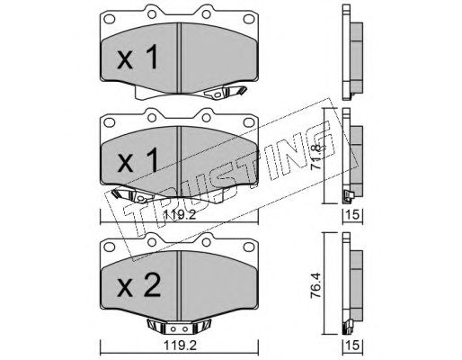 set placute frana,frana disc