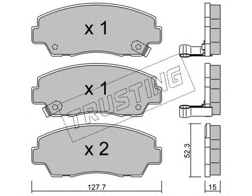 set placute frana,frana disc