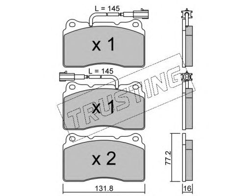 set placute frana,frana disc