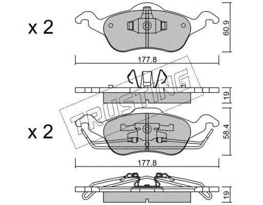 set placute frana,frana disc