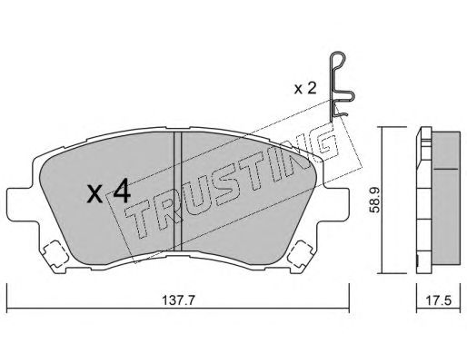 set placute frana,frana disc