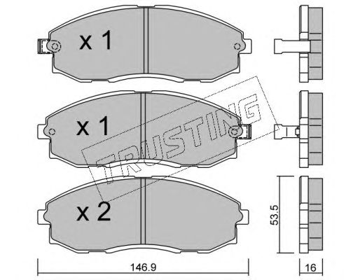 set placute frana,frana disc