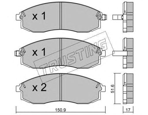 set placute frana,frana disc