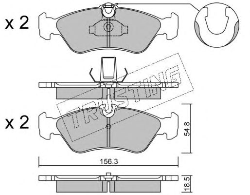 set placute frana,frana disc