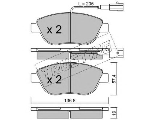 set placute frana,frana disc