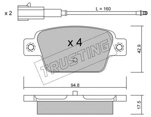 set placute frana,frana disc