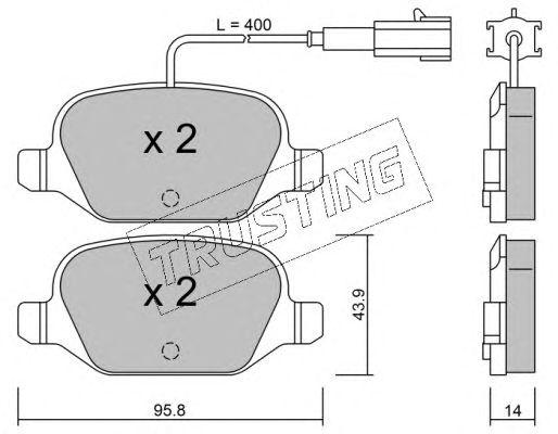 set placute frana,frana disc