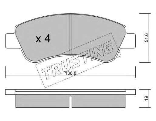 set placute frana,frana disc