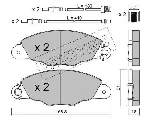 set placute frana,frana disc