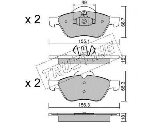 set placute frana,frana disc