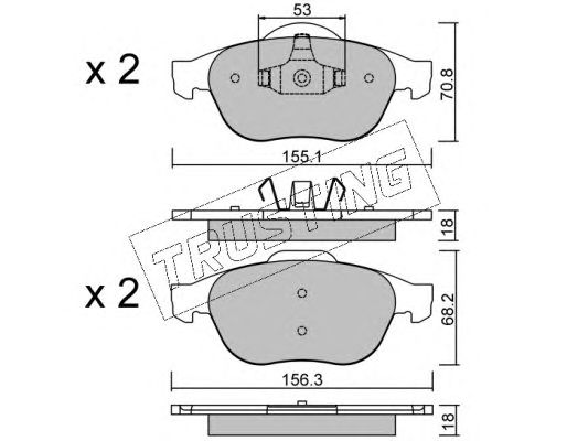 set placute frana,frana disc