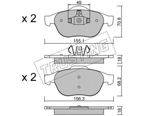 set placute frana,frana disc