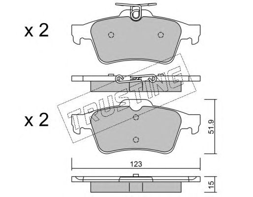 set placute frana,frana disc