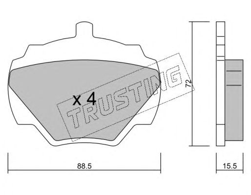 set placute frana,frana disc