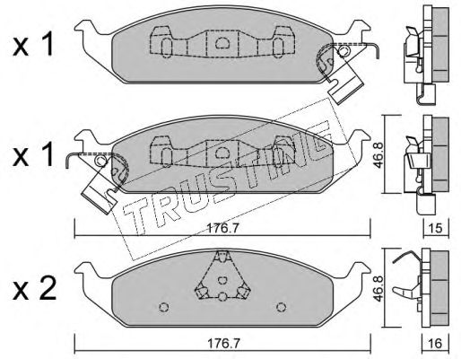 set placute frana,frana disc