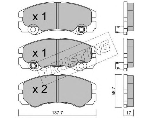 set placute frana,frana disc